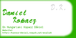 daniel kopacz business card